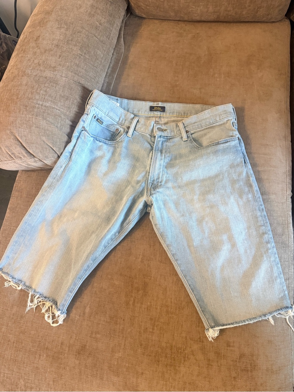 Polo Ralph Lauren Light Wash Cutoff Denim Shorts